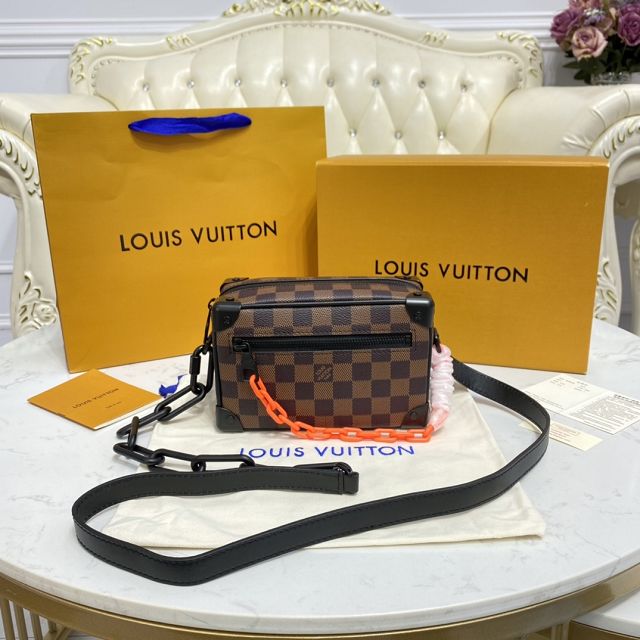 Louis vuitton original damier ebene mini soft trunk N44735 