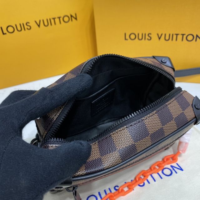 Louis vuitton original damier ebene mini soft trunk N44735 