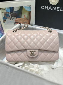 CC original lambskin medium flap bag A01112 light pink