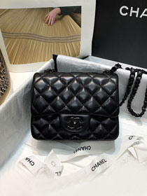 CC original lambskin mini flap bag A35200 black