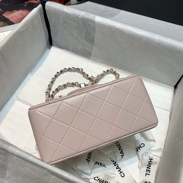 CC original lambskin mini flap bag A35200 light pink