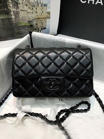 CC original lambskin mini flap bag A69900 black