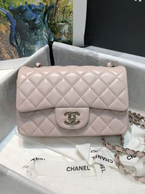 CC original lambskin mini flap bag A69900 light pink