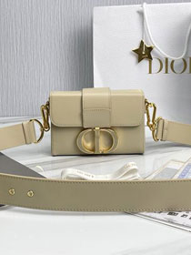Dior original box calfskin mini 30 montaigne bag M9204 beige