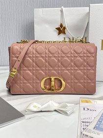 Dior original calfskin large caro bag M9243 pink