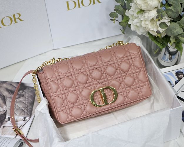 Dior original calfskin medium caro bag M9242 pink