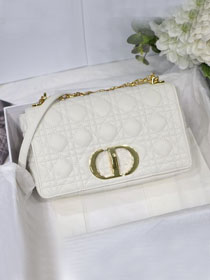 Dior original calfskin medium caro bag M9242 white