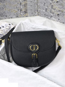 Dior original grained calfskin medium bobby bag M9319 black