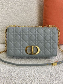 Dior original calfskin large caro bag M9243 grey