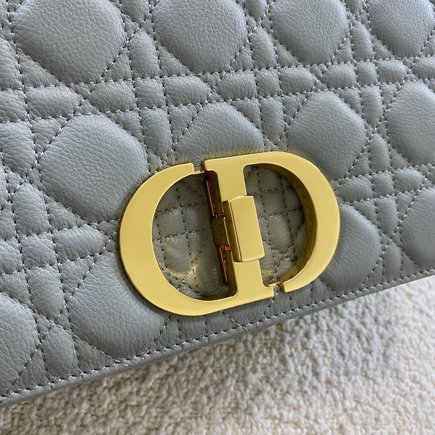 Dior original calfskin large caro bag M9243 grey