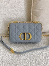 Dior original calfskin small caro bag M9241 light blue