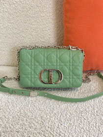 Dior original calfskin small caro bag M9241 mint green