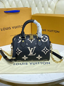 Louis vuitton original monogram calfskin speedy 20 M58947 black