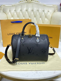 Louis vuitton original monogram calfskin speedy 25 M58947 black