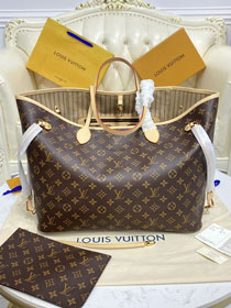 Louis vuitton original monogram canvas neverfull gm M40990 beige