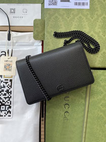 GG original calfskin small chain bag 497985 black