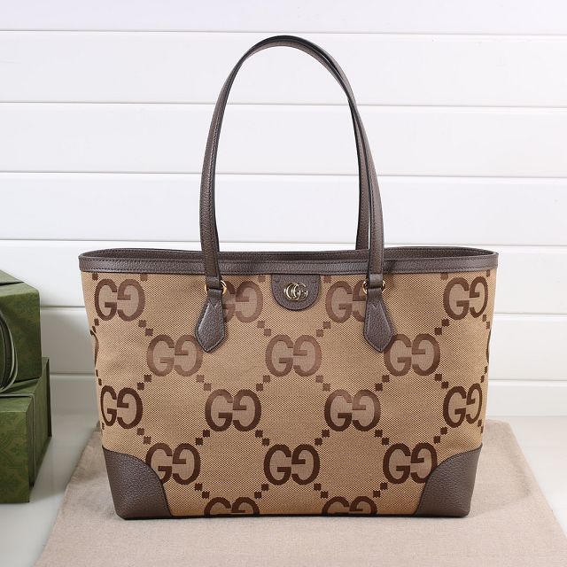 GG original giant canvas ophidia medium tote bag 631685 brown