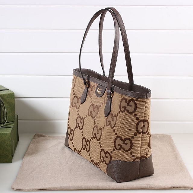 GG original giant canvas ophidia medium tote bag 631685 brown