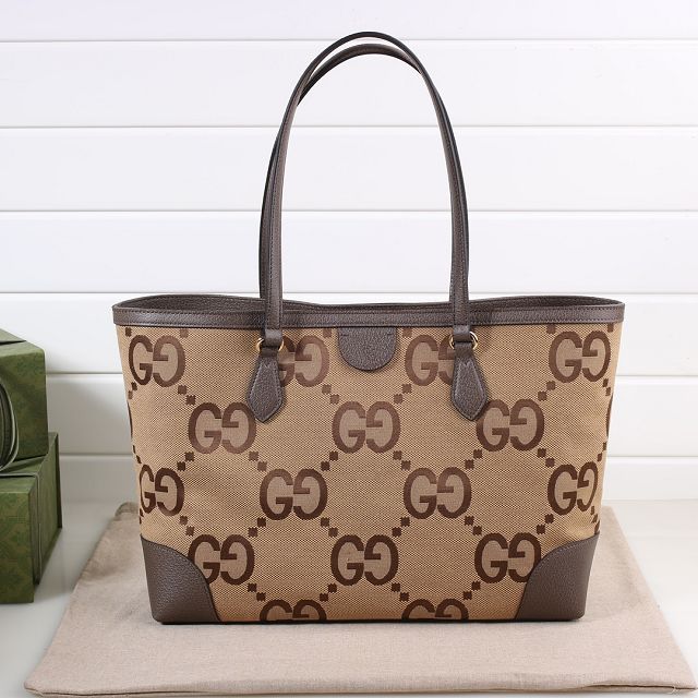 GG original giant canvas ophidia medium tote bag 631685 brown