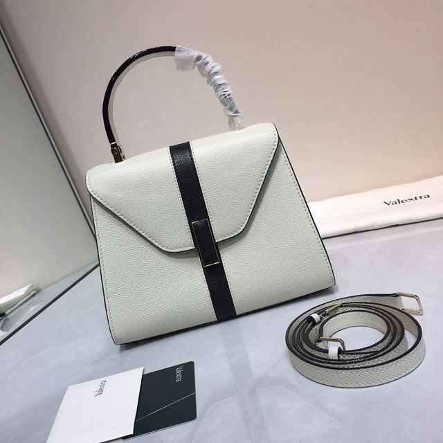 Valextra original calfskin iside mini bag 36028-2 white&black