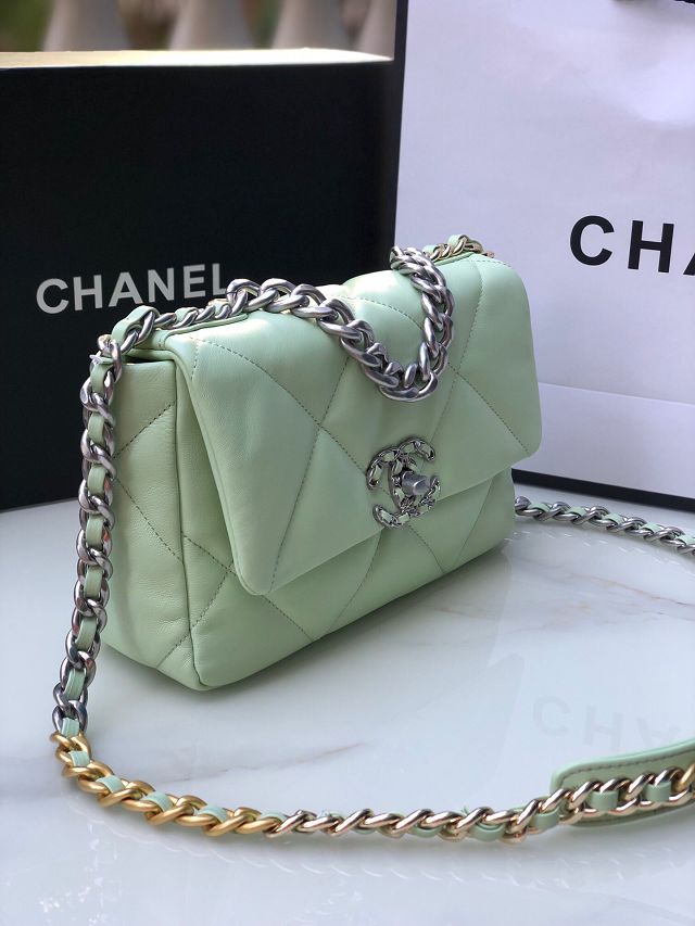 CC original lambskin 19 small flap bag AS1160 light green