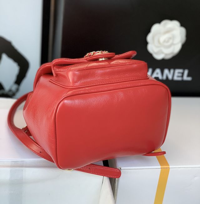 CC original calfskin mini backpack AS2908 red