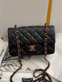 CC original lambskin mini flap bag A69900 black