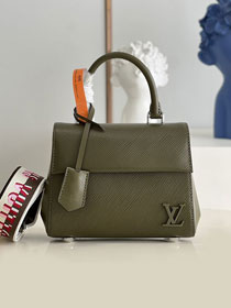 Louis vuitton original epi leather cluny mini handbag M58928 green