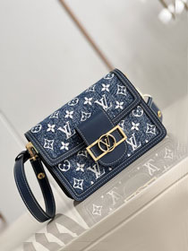 Louis vuitton original denim dauphine pm M59716 blue