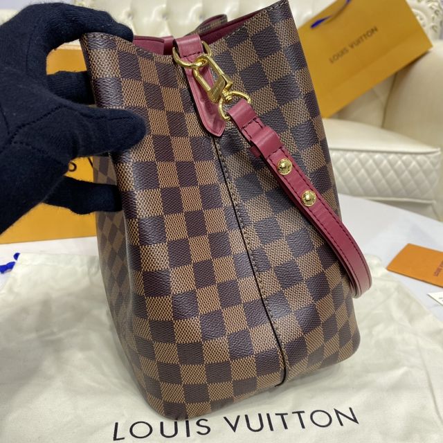 Louis vuitton original damier ebene neonoe bag N40214 burgundy