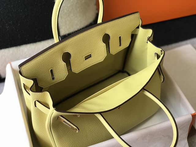 Hermes original togo leather birkin 30 bag H30-1 jaune poussin