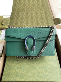 Top GG original calfskin dionysus small shoulder bag 499623 green