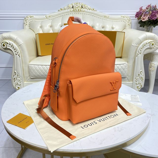 Louis vuitton original calfskin aerogram backpack M57079 orange