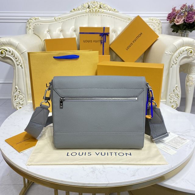 Louis vuitton original calfskin aerogram messenger bag M59327 grey