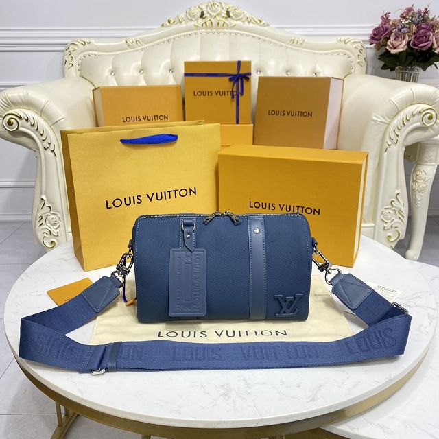 Louis vuitton original calfskin keepall city bag M57082 blue