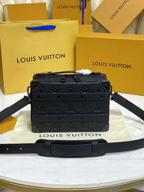 Louis vuitton original monogram calfskin handle soft trunk m59163 black