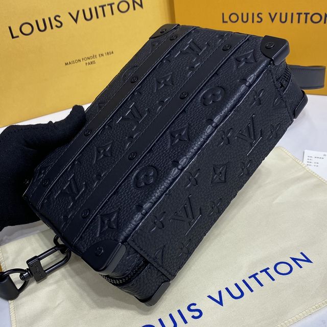 Louis vuitton original monogram calfskin handle soft trunk m59163 black