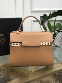 Delvaux original box calfskin tempete medium bag AA0562 brown