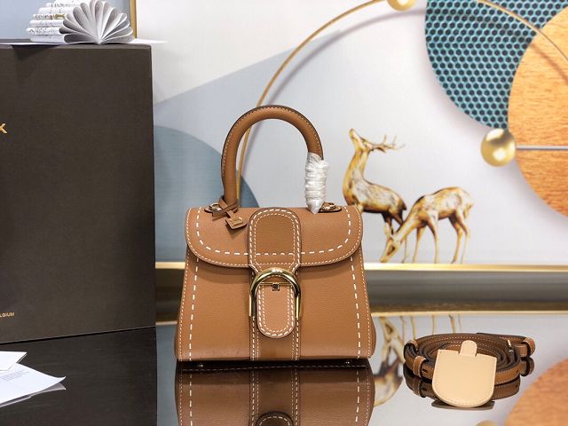 Delvaux original grained calfskin brillant mini bag AA0406 caramel