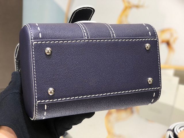 Delvaux original grained calfskin brillant mini bag AA0406 dark blue