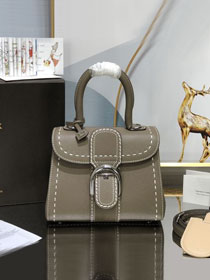 Delvaux original grained calfskin brillant mini bag AA0406 etoupe grey