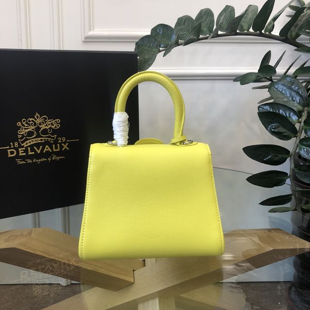 Delvaux original grained calfskin brillant mini bag AA0406 lemon yellow