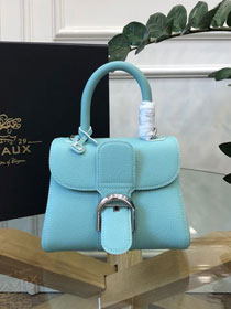 Delvaux original grained calfskin brillant mini bag AA0406 sky blue