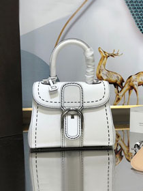 Delvaux original grained calfskin brillant mini bag AA0406 white