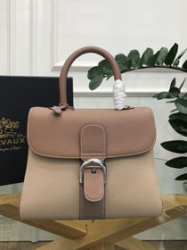 Delvaux original grained calfskin brillant bag MM AA0555 coffee&grey