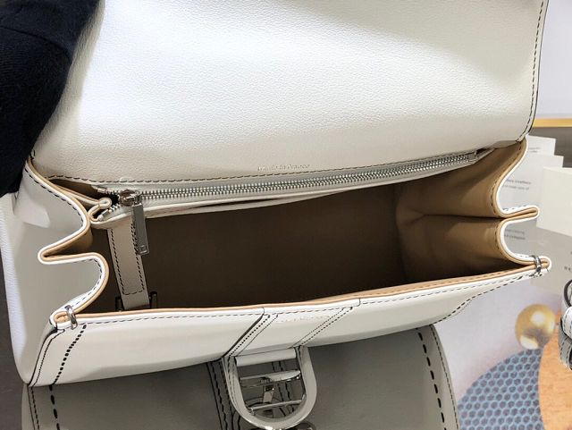 Delvaux original grained calfskin brillant bag MM AA0555 white