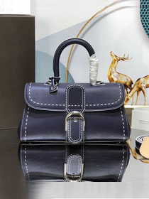 Delvaux original grained calfskin brillant small bag AA0417 dark blue