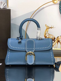 Delvaux original grained calfskin brillant small bag AA0417 denim blue