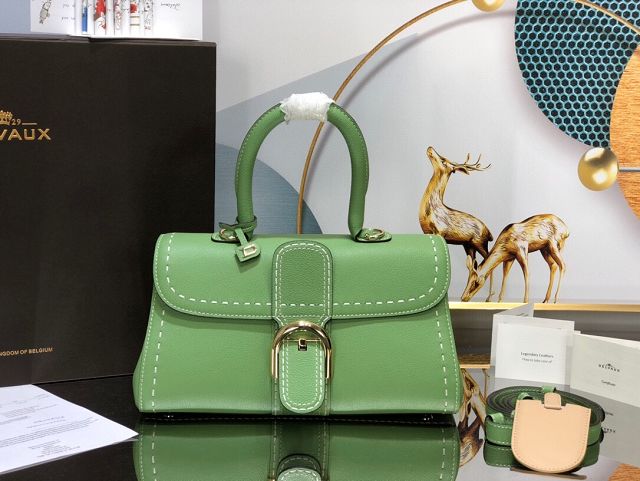 Delvaux original grained calfskin brillant small bag AA0417 vert criquet