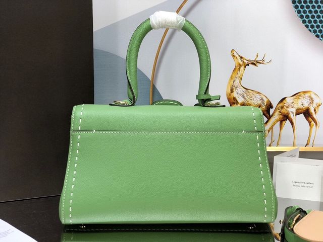 Delvaux original grained calfskin brillant small bag AA0417 vert criquet